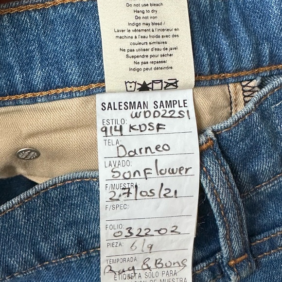 NWT rag & bone Maya High Rise Shorty Shorts Denim Size 25 Cuffed Jean - Picture 8 of 8